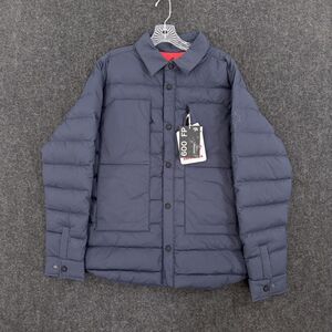 Obermeyer Explorer Down Shirt Jacket Men's Small Blue Nights 600 Fill Puffer